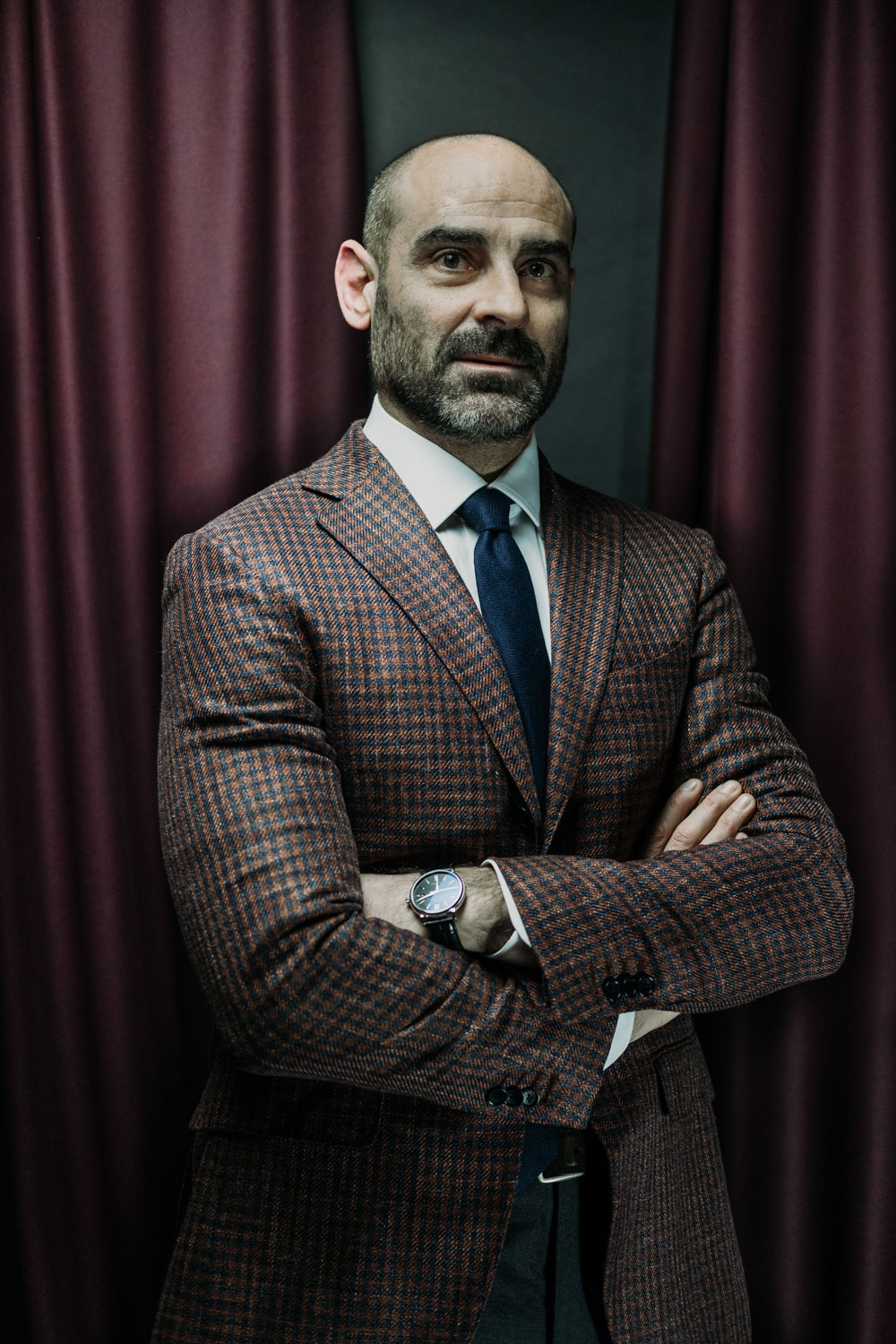 Andrea Piccioli in un ritratto editoriale Banderari