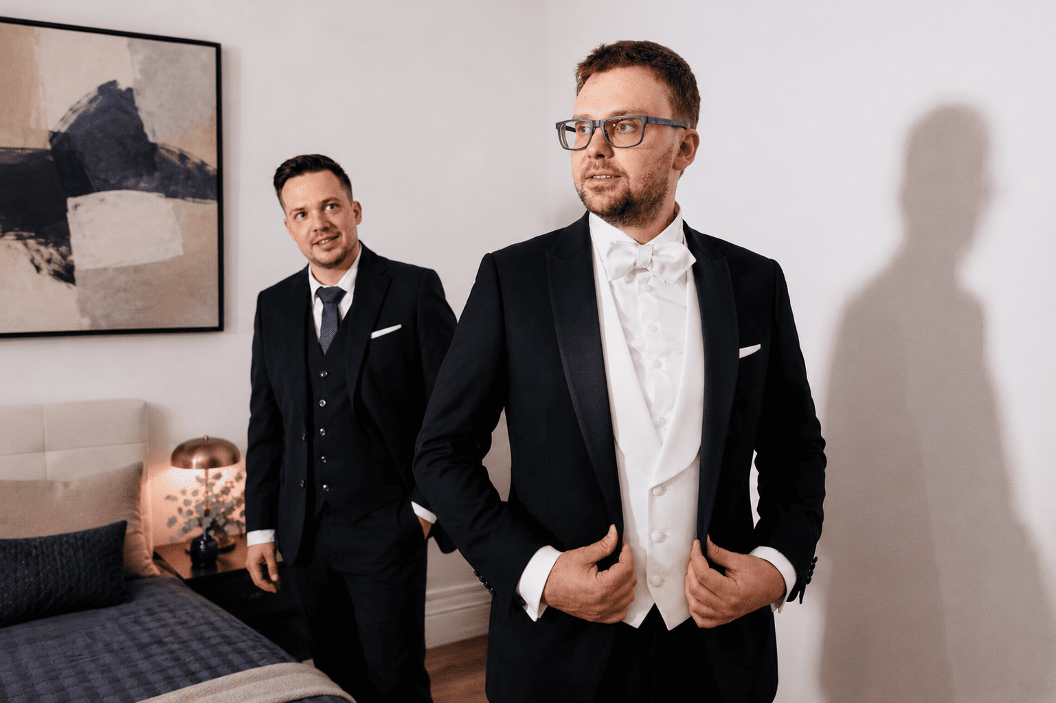 Dettaglio del frac sartoriale di Yannick