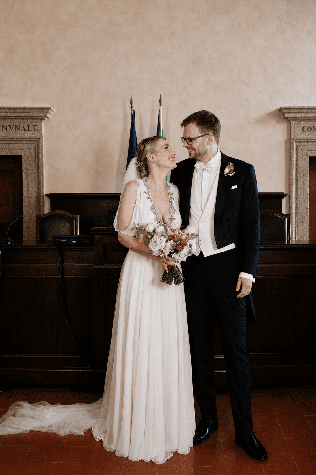 Claudia e Yannick durante il destination wedding in Umbria