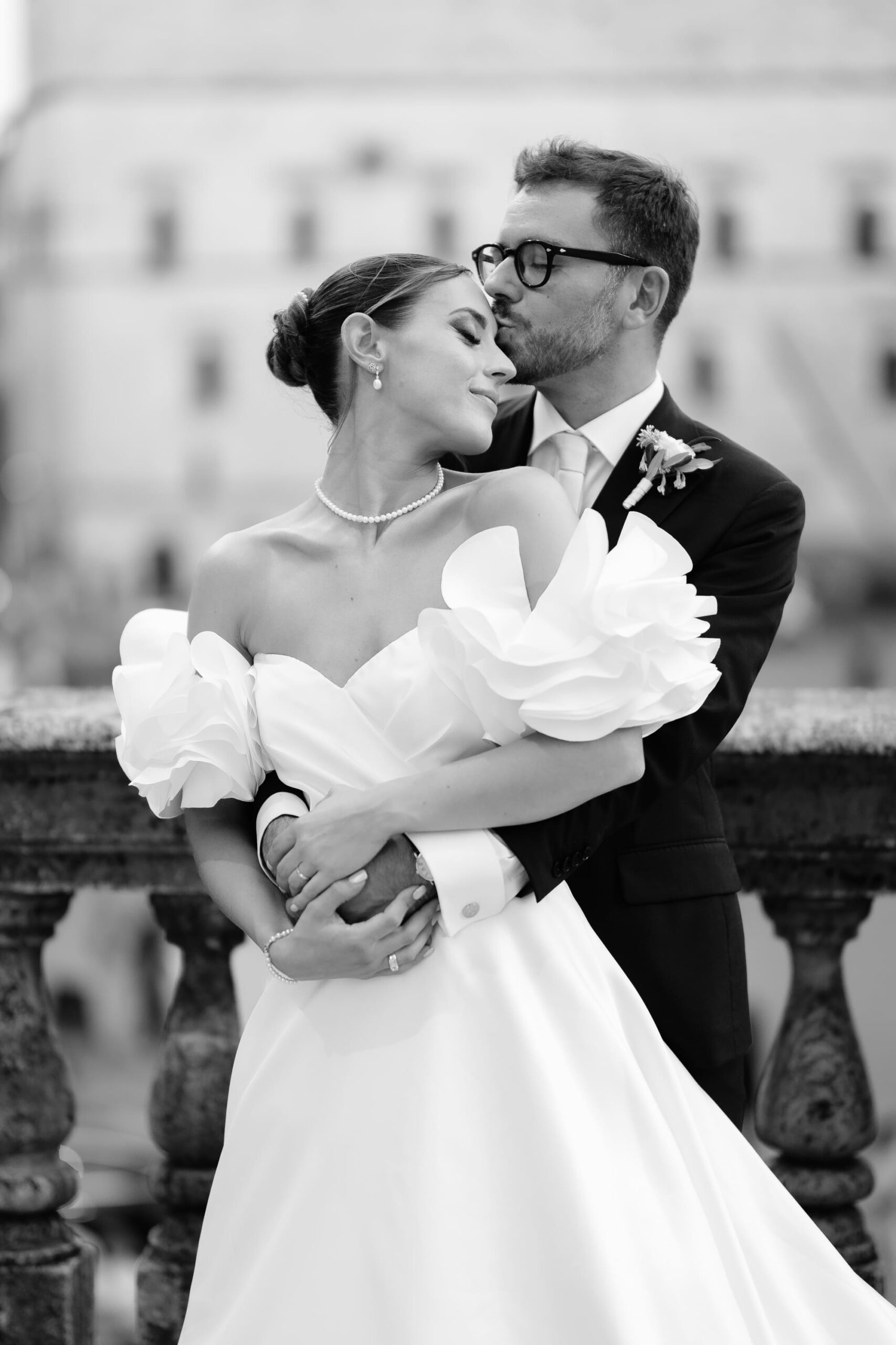 Emanuele e Veronica durante il rito