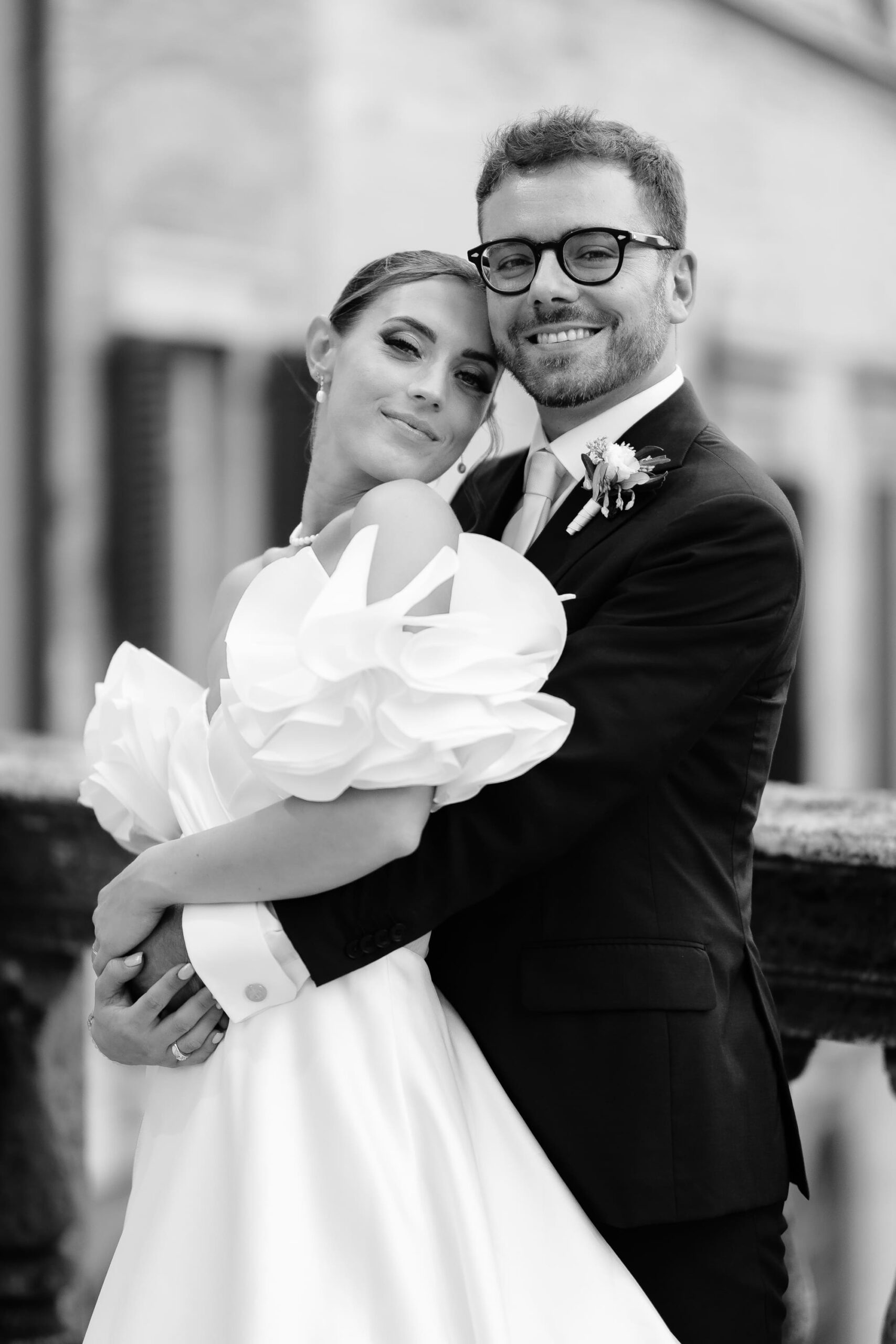 Dettaglio dell’abito in Summer Cashmere Scabal