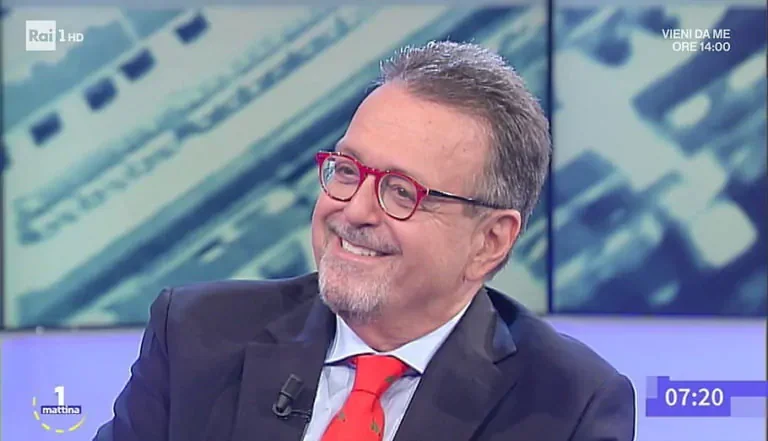 Marco Frittella durante una trasmissione televisiva, archivio Banderari