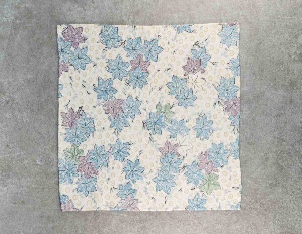 Okotanope, Japanese silk pocket square with floral pattern