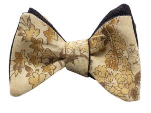 Papillon uomo da annodare beige, farfallino uomo sartoriale made in Itay in seta giapponese