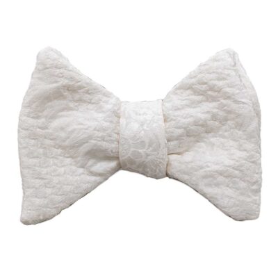 man bow tie selftie white Japanese silk white tie