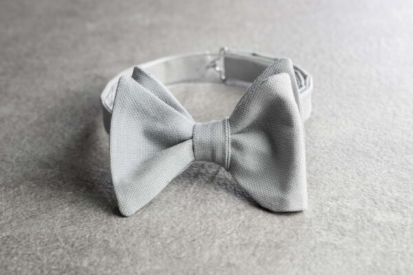 Banderari Casanova men’s bow tie from the Luxus collection in pearl grey