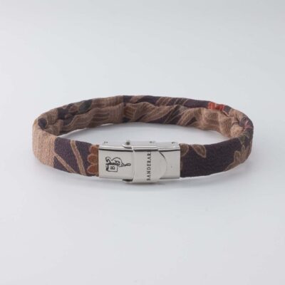 Bracelet B Band Shibusa made with an exclusive Japanese silk landscape with river and reeds