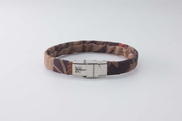 Bracelet B Band Shibusa made with an exclusive Japanese silk landscape with river and reeds