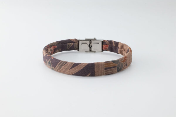 Bracelet B Band Shibusa made with an exclusive Japanese silk landscape with river and reeds