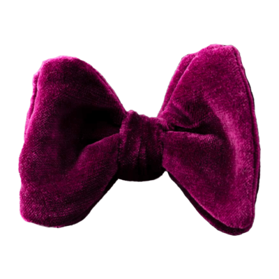 Men's self-tie bow tie in Scabal purple red velvet