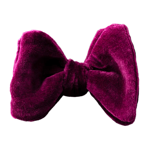 Men's self-tie bow tie in Scabal purple red velvet