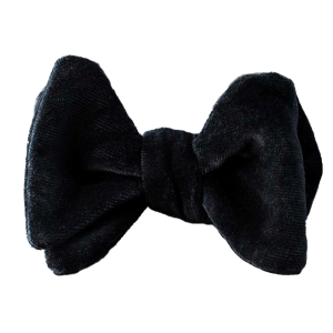 Men's self-tie bow tie in black Scabal velvet