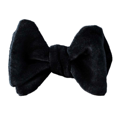 Men's self-tie bow tie in black Scabal velvet