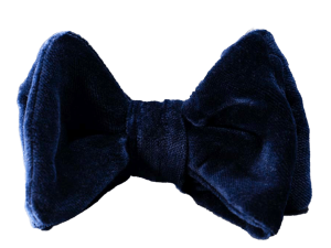 Papillon uomo sartoriale da annodare in velluto blu Scabal