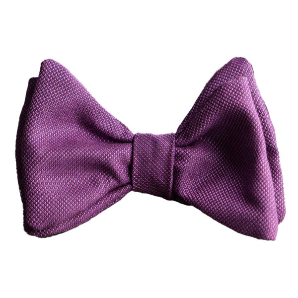 Papillon uomo Casanova Magenta con diamanti di lusso da annodare con un esclusivo tessuto Scabal. Farfallino uomo da annodare blu scuro da cerimonia