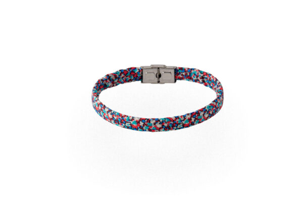 Braccialetto pois rosa azzurro bianco blu in cotone Liberty London Tana Lawn. Bracciali unisex disponibili in una vasta gamma di colori e fantasie.