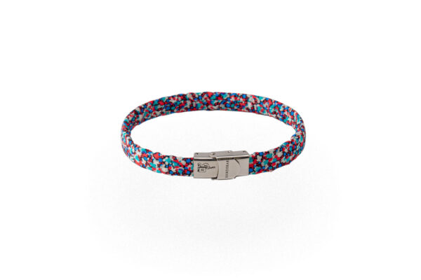 Braccialetto pois rosa azzurro bianco blu in cotone Liberty London Tana Lawn. Bracciali unisex disponibili in una vasta gamma di colori e fantasie.